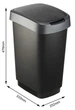 Відро для сміття Rotho Twist 25L чорний (17544) - зображення 2