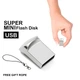 Флеш накопитель-память Jaster Super Mini Metal USB2.0 64GB 269 Silver - изображение 2