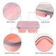Универсальный складной Ланч Бокс на 3 секции со столовым прибором collapsible silicone lunch box Розовый - изображение 3