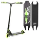 Трюковый самокат Best Scooter FEAR МТ-60611 с рулевой системой SCS, колеса 115 мм + 2 пеги, Черно-зеленый - изображение 1