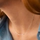 Серебряное колье "Шарики" 908-01224 Онікс 38 - зображення 6