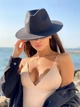 Шляпа унисекс No Brand Федора с устойчивыми полями черная - изображение 2