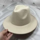 Шляпа унисекс No Brand Федора с устойчивыми полями молочная - изображение 2
