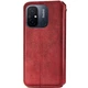 Шкіряний чохол-книжка GETMAN Cubic для Xiaomi Redmi 12C Червоний - зображення 2