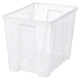Контейнер без кришки IKEA SAMLA прозорий 56x39x42 см 65 л 001.029.75 - зображення 1