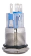 Кнопка металлическая плоская 1NO+1NC 19мм с подсветкой синий LED 24V [A0140010143] TYJ 19-271 АСКО - изображение 2