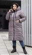 Женское пальто зимнее удлинённая с капюшоном MODA 200107 50 Графитовый (М-200107/2 B ) - изображение 2