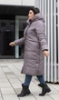 Женское пальто зимнее удлинённая с капюшоном MODA 200107 50 Графитовый (М-200107/2 B ) - изображение 7