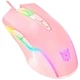 Ігрова комп'ютерна миша дротова ONIKUMA CW905 RGB підсвітка, рожева - зображення 2