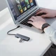 USB-хаб UGREEN CM219 4-in-1 USB Type-C to 4xUSB 3.0 HUB Space Gray (70336) - изображение 2