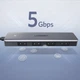 USB-хаб UGREEN CM219 4-in-1 USB Type-C to 4xUSB 3.0 HUB Space Gray (70336) - изображение 3