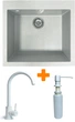 Кухонная мойка ADAMANT Univer Old-Stone c сифоном Nova + кухонный смеситель и дозатор - изображение 1