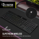 Klawiatura bezprzewodowa Corsair K100 Air Cherry MX Ultra Low Profile RGB Wireless Czarna (CH-913A01U-NA) - obraz 9