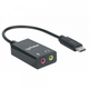 Звуковая плата USB Type-C 2.1 Manhattan 153317 Channel черный - изображение 2