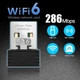 Сетевой адаптер Wi-Fi 6 AX286, мини-USB-приемник, 2,4 ГГц, 802.11ax - изображение 1