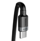 Кабель Baseus Cafule Type-C to Type-C 2м PD2.0 100Вт 5A 20В Black/Grey (CATKLF-ALG1) - зображення 3