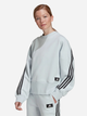 Bluza damska bez kaptura Adidas W Fi 3S Crew HH9109 M Jasnoniebieska (4065417114265) - obraz 1