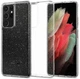 Чохол прозорий протиударний із блискітками Spigen Liquid Crystal Glitter ACS02348 для Samsung Galaxy S21 Ultra (6.9") - зображення 4