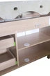 Тумба напольная ВАНЛАНД Wood W-80 G серая с умывальником Basic 80 - изображение 4
