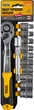 Набор насадок торцевых MASTERTOOL CRV 1/2" 8-19 мм удлинитель 125 мм, 12 шт (78-1312) - изображение 1