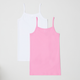 Набір майок 2 шт OVS Pk2 Singlet Cyclamen 1811143 170 см White/Pink (8056781251089) - зображення 1