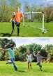 Переносные футбольные ворота 120х80х40см + мяч + насос Trizand - изображение 6
