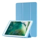 Чехол для iPad Air 1, 2, iPad 5, 6 (9.7") с трехскладной подставкой и авто пробуждением (силикон) (голубой) - изображение 1