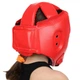 Шлем боксерский открытый с усиленной защитой макушки Zelart Fight Gear Heroe 8268 размер L Red - изображение 4