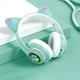Наушники беспроводные Bluetooth Cat Ear VZV-23M 7805 400мАч с подсветкой Мятный - изображение 4