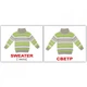 Карточки Домана. «ОДЯГ/CLOTHES». Міні 40 карток - изображение 2