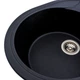 Мойка для кухни PLATINUM гранит 5847 ONYX 575x465мм овальная врезная без сифона черная PLS-A38326 - изображение 5