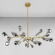Люстра потолочная молекула Light House LS-17126-27 GD+BK золото, плафоны черный - изображение 1