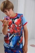 Дитяча піжама для хлопців Марвел Людина Павук SPIDERMAN MARVEL | світиться у темряві | короткий рукав | 5 роки зріст 104-110см | колір синій - зображення 10