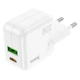 Мережевий зарядний пристрій HOCO C111A Lucky dual-port PD30W+QC3.0 charger White (6931474790866) - изображение 4