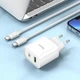 Сетевое зарядное устройство 20Вт, быстрая зарядка PD20W QC3.0, USB-A/Type-C, белый - изображение 7