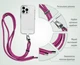 Універсальний шнурок Crossbody by Upex with Aide Cactus and Cylindre White - зображення 2