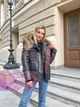 Жіноча зимова куртка з натуральним хутром єнота Visdeer XS графіт 921212 - зображення 8