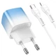 Сетевое зарядное устройство Hoco C101A Single Port PD20W + кабель Type-C to Lightning - Ice Blue - изображение 5
