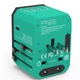 Универсальный адаптер для путешествий Wontravel Travel Adapter ORIGINAL +4 USB, Type C, Для всех типов розеток (Green) - изображение 2