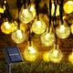 Вулична світлодіодна гірлянда 9,5 метрів 50 LED на сонячній батареї Sunnest тепле світло "Кришталеві кулі" - зображення 1