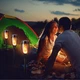 Водонепроницаемые уличные 12 LED фонари "Факел" на солнечной батарее с мерцающим пламенем и автоматическим включением / выключением для сада и ландшафтного дизайна, 4 штуки - изображение 13