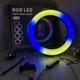 Кольцевая светодиодная LED лампа RGB MJ26 управление на проводе с держателем телефона - изображение 10