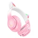 Беспроводные Bluetooth наушники с микрофоном HOCO Cat ears BT headphones (BT5.3, AUX/TF, 10h). Pink - изображение 3