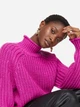 В'язаний светр зимовий оверсайз жіночий H&M 060990911_fuchsia M Фуксія (6666000258564) - зображення 6