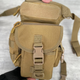 Поясна Сумка на ногу Cordura 1000D із 5-ма кишенями койот розмір 30,5x12,5x22,8 см - зображення 3