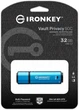 Флеш пам'ять USB Kingston IronKey Vault Privacy 50 32GB USB 3.2 Type-C Blue (IKVP50C/32GB) - зображення 3