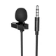 Микрофон петличный c поп-фильтром HOCO Lavalier microphone (3,5 mm, 2m). Black - изображение 1