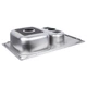 Кухонна мийка WEZER 7850(08) Satin 780x500x180 мм + сифон - зображення 4