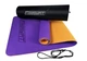 Килимок для йоги та фітнеса EasyFit TPE+TC 6мм двошаровий + Чохол фіолетовий з помаранчевим - зображення 1
