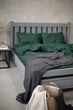 Комплект постільної білизни Satin Stripe Emerald 100% бавовна 215х150 см 70х70 см полуторний - зображення 1